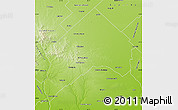 Physical Map of Coronel Pringles