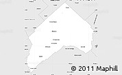 Silver Style Simple Map of Coronel Pringles