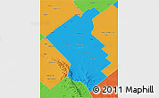 Political 3D Map of Coronel Suarez