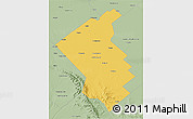 Savanna Style 3D Map of Coronel Suarez