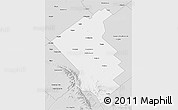 Silver Style 3D Map of Coronel Suarez