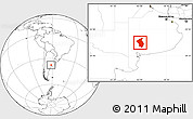 Blank Location Map of Coronel Suarez