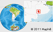 Physical Location Map of Coronel Suarez, highlighted country