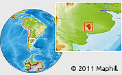 Physical Location Map of Coronel Suarez