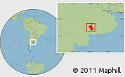 Savanna Style Location Map of Coronel Suarez