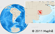 Shaded Relief Location Map of Coronel Suarez
