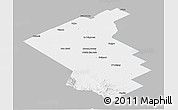Gray Panoramic Map of Coronel Suarez, single color outside