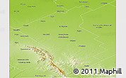 Physical Panoramic Map of Coronel Suarez