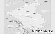 Silver Style Panoramic Map of Coronel Suarez