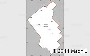 Gray Simple Map of Coronel Suarez, cropped outside