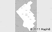 Gray Simple Map of Coronel Suarez