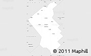 Silver Style Simple Map of Coronel Suarez