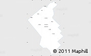 Silver Style Simple Map of Coronel Suarez, single color outside