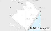 Silver Style Simple Map of General Juan Madariaga