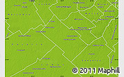 Physical Map of General Las Heras
