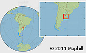 Savanna Style Location Map of Merlo, within the entire country