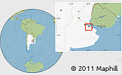 Savanna Style Location Map of Merlo, highlighted country