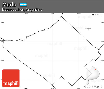Blank Simple Map of Merlo