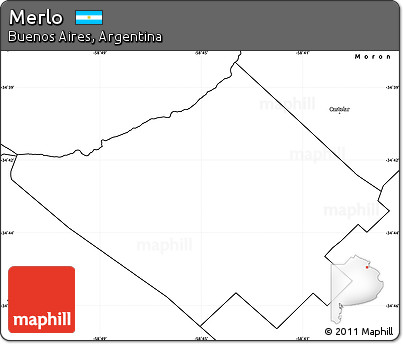 Blank Simple Map of Merlo
