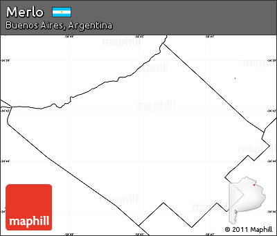 Blank Simple Map of Merlo, no labels