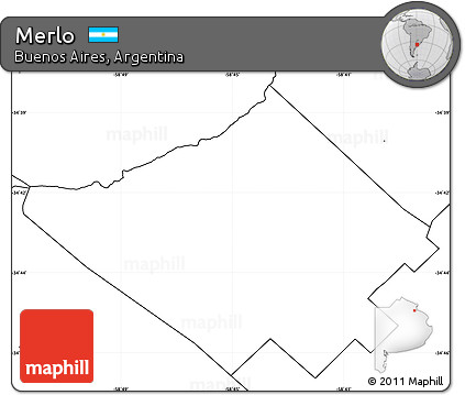 Blank Simple Map of Merlo, no labels