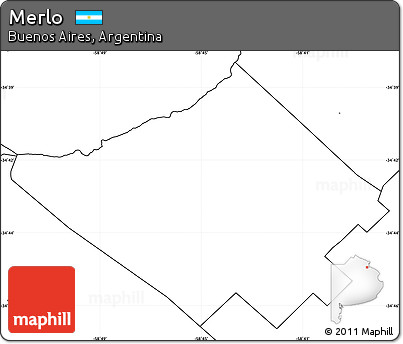 Blank Simple Map of Merlo, no labels