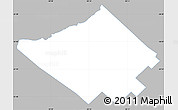 Gray Simple Map of Merlo, single color outside