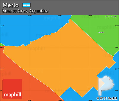 Political Simple Map of Merlo