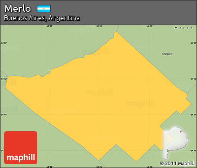 Savanna Style Simple Map of Merlo