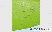 Physical 3D Map of Necochea