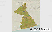 Satellite 3D Map of Necochea, lighten