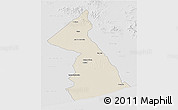 Shaded Relief 3D Map of Necochea, lighten, desaturated