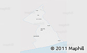 Silver Style 3D Map of Necochea, single color outside