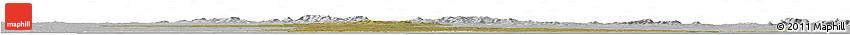 Satellite Horizon Map of Necochea, lighten, desaturated