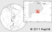 Blank Location Map of Necochea, highlighted parent region