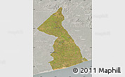 Satellite Map of Necochea, lighten, semi-desaturated