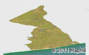 Satellite Panoramic Map of Necochea, single color outside