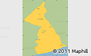 Savanna Style Simple Map of Necochea, single color outside