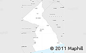 Silver Style Simple Map of Necochea