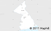Silver Style Simple Map of Necochea, single color outside