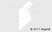 Silver Style Simple Map of Puan, single color outside