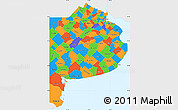 Political Simple Map of Buenos Aires, single color outside