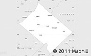Silver Style Simple Map of Tandil