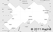 Silver Style Simple Map of Tornquist