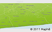 Physical Panoramic Map of Tres Arroyos