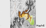 Physical 3D Map of Catamarca, desaturated