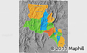Political 3D Map of Catamarca, desaturated