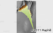Physical 3D Map of Capayan, darken, desaturated