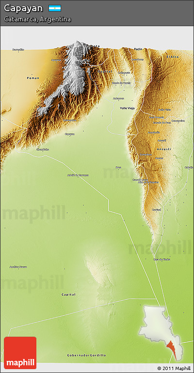 Physical 3D Map of Capayan
