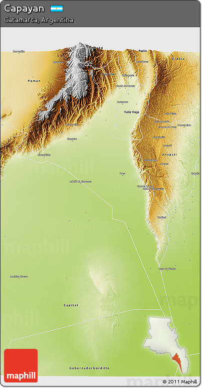 Physical 3D Map of Capayan